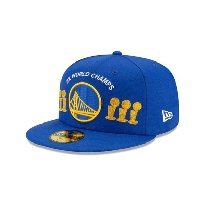 Sapca New Era Golden State Warriors NBA Championship Trophy 59FIFTY Fitted - Albastri